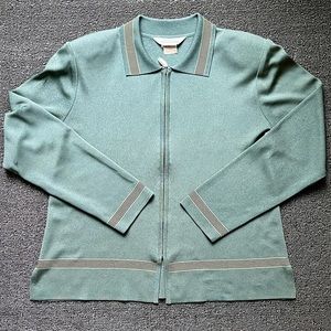 Misook Jacket with Zipper Front.